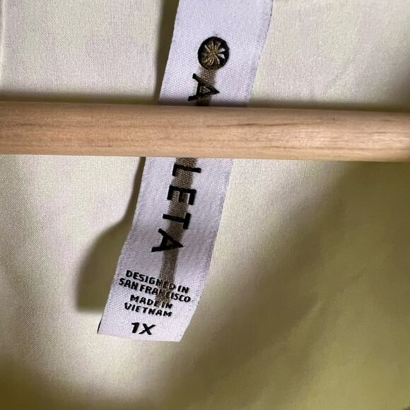 Athleta Zephyr Print Tank Top in Neon Yellow Leopard Print Plus Size 1X - Picture 6 of 8